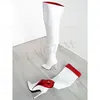 Zhima Frauen Oberschenkel hohe Stiefel Kunstleder Seite Reiß verschluss Stöckels chuhe lange Stiefel Schuhe Frau Botas Femme Mujer große Größe 34 41 45 47