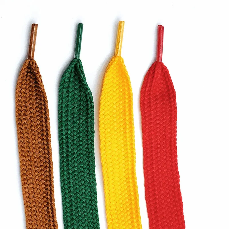 1 paar Neue Casual Turnschuhe Flache Schnürsenkel 2 cm Breiter Schnürsenkel für Schuhe Mode Seil Schnürsenkel 100/120/140/160 CM Schuhe Zubehör