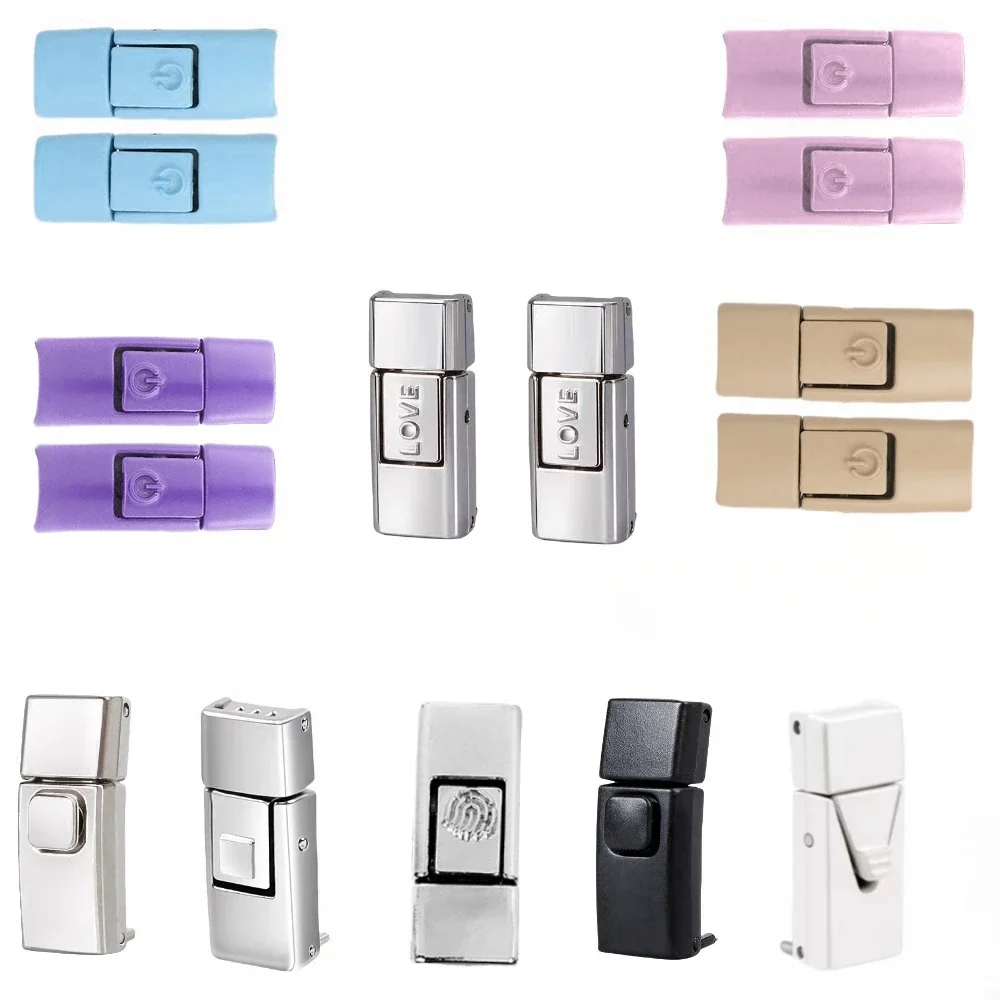 33 Stile Schalter Schnalle ohne Krawatte Schnürsenkel Press Lock elastische Spitze Zubehör ohne Krawatten Schnürsenkel drücken Finger abdruck Liebe Schnalle Image