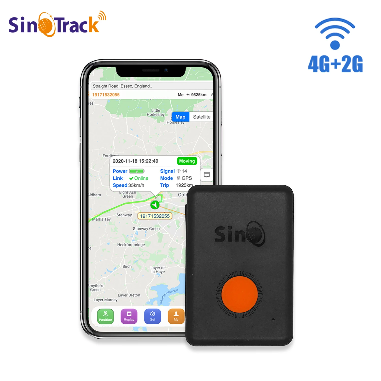 SinoTrack 2G/4G GPS-Tracker, Mini, eingebauter Akku, wasserdicht, ST-904L für Kinder, persönliches Auto-Haustiergerät mit kostenloser Tracking-App Image