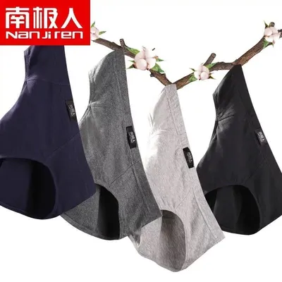 Nanjiren markenqualitäts-sexy Männer Briefs 100% Baumwolle Feste Unterwäsche Hohe Qualität Sexy Image