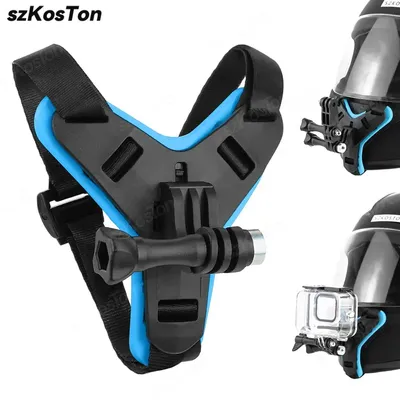Helmet Mount for GoPro Motorcycle Chin Strap Bike Holder Mounting Accessories for Go Pro 12 11 10 9