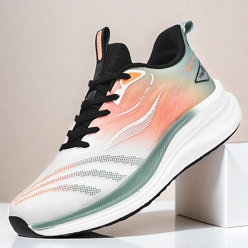 Leichte Laufschuhe für Herren mit atmungsaktivem Mesh-Obermaterial und gepolsterter Sohle – mehrfarbige Performance-Sneaker Image