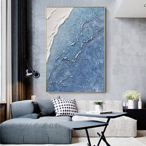 Teaxture Welle Meer Malerei handgemachte Wabi Sabi Wandkunst Beige Pianiting handgemachte abstrakte Malerei auf Leinwand ein Paar Beige Textur Wandkunst neutral abstrakte Wandkunst Boho Wand Dekor Image