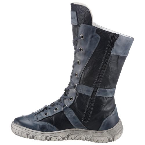 Winterstiefel KRISBUT Gr. 36, Varioschaft, blau (dunkelblau, jeansblau, used) Damen Schuhe mit Kontrastnähten verziert, Varioschaft