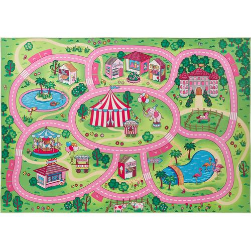 Kinderteppich ANDIAMO ""Street"" Teppiche Gr. B: 200cm, 5mm, L: 300cm, pink Kinder Straßen-Spiel-Teppich, weiche Spielunterlage, rutschhemmend