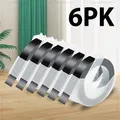 3/6PK Compatible Dymo 3D étiquette ruban adhésif 9mm dymo 3D bandes de gaufrage pour pour DYMO 12965 1610 Motex E-101 B90 imprimante d'étiquettes