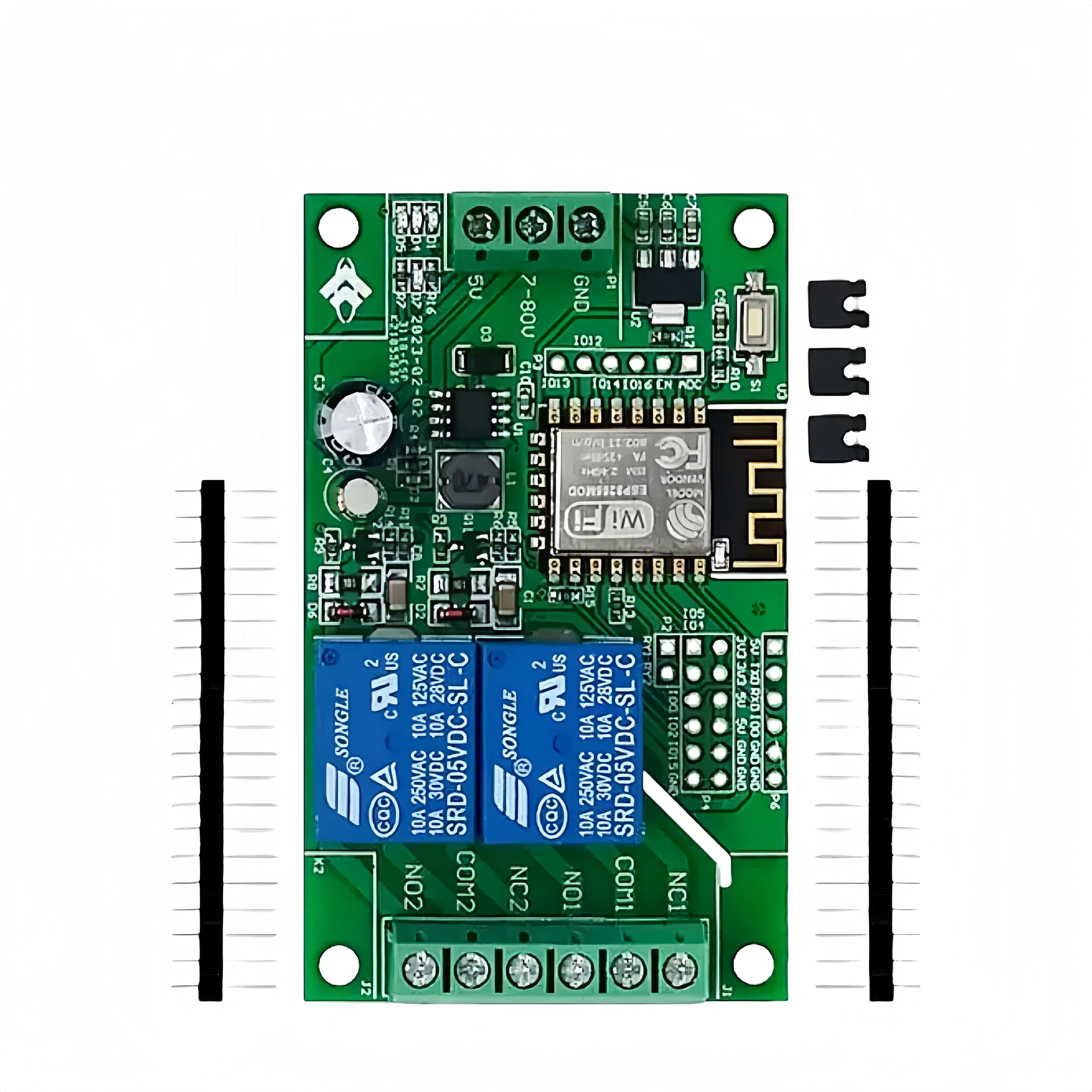 ESP8266 ESP-12F WiFi AC 250 V/DC 30 V 2-Kanal-Relaismodul Wireless Development Board für Arduino Smart Home Image