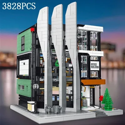 3828pcs Bürogebäude moc Modellbau stein Set kreative Straßen ansicht modulare Haus montage Ziegel Image