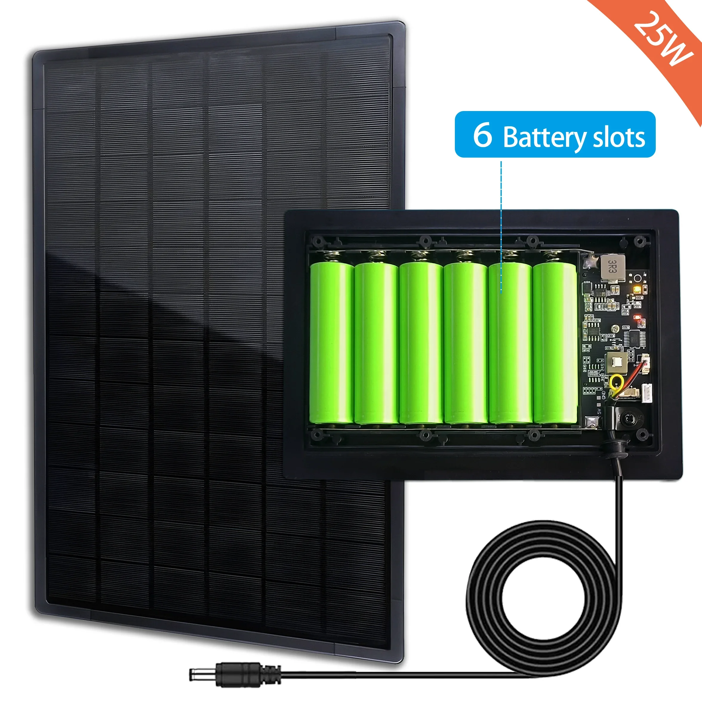 25 W Solar Panel MPPT Lade Ausgang 5 V 12 V 18650 Austauschbare Batterie Solar Zellen Lampe Licht Led wasserdicht 3G CPE 4G Rouer WIFI Image