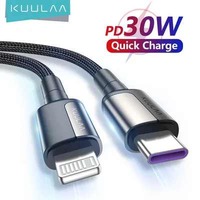 KUULAA 30 W USB-C-Kabel für iPhone 14 13 Pro Max Schnelllade-PD-Kabel Typ-C-Kabel für iPhone 12 Mini Pro Max-Kabel