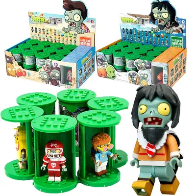 Plants Vs Zombies 2 Fire Peashooter Zombie Army Blind Box Game Scene Model 50 Styles Action Figures