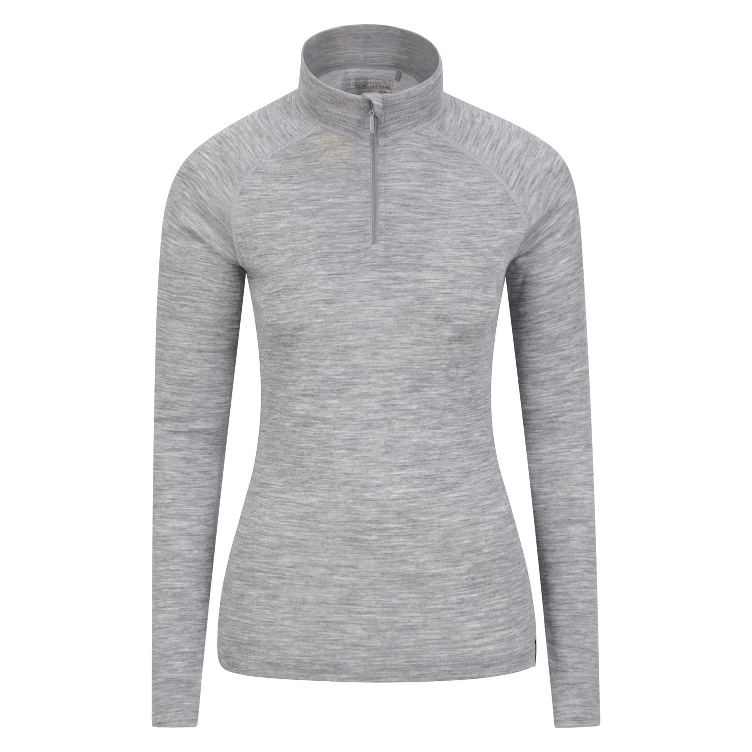 Mountain Warehouse Damen/Damen Merinowolle Zip Neck Thermal Top (Grau)