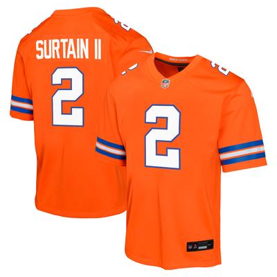 Denver Broncos Nike Mile High Collection 1977 Throwback Trikot - Orange - Patrick Surtain II - Jugendliche Image