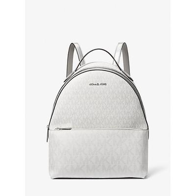 Michael Kors Sheila Medium Logo Backpack Silver One Size