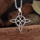 Trendy Witchcraft Witch Knot Necklace Celtic Irish Protection Knot Pendant Men Women Trending Amulets Jewelry Gifts