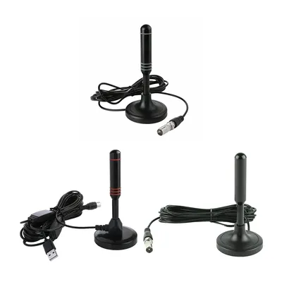 Portable TV Antenna 300cm Coax Cable Digital TV Antenna DVB-T DVB-T2 DAB Digital Receiving Antenna Plug and Play for Smart TV