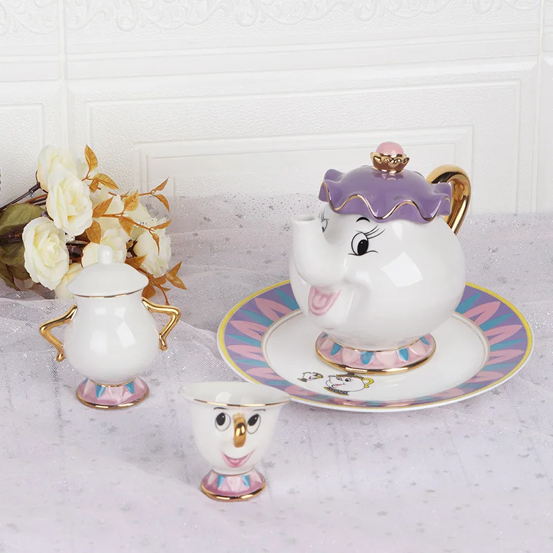 Cute Cartoon Teapot Set Ceramic Coffee Pots Mug Home Decoration One Pottery Tea Sets Gifts Household Items Beautiful Drinkware