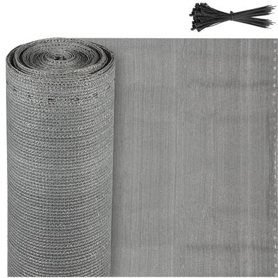 Garten-Sichtschutz Zaunblende HDPE-Zaunblende Sichtschutz 1.2x10m grau - Swanew Image