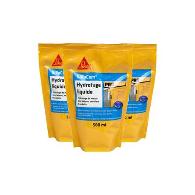 Sika - 3er-Set Hydrophobierungsmittel aus flüssiger Masse Cem - Für Beton und Mörtel - 500ML Image