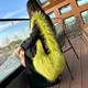 Sweet Heart Frauen Kunst pelz Umhängetaschen lange Plüsch Damen lieben Umhängetasche Winter Luxus weibliche flauschige Tasche Handtaschen Geldbörse