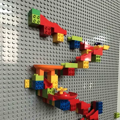 Kreative Große Größe Gebäude Block Wand Grundplatte Designer Marmor Rennen Run Blöcke Pädagogisches Spielzeug Für Kinder Weihnachten Geschenke Image