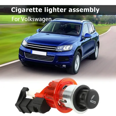 12V Auto Zigaretten anzünder 3 Port Steckdose Baugruppe Kunststoff Metall für Jetta Golf Caddy Skoda Image