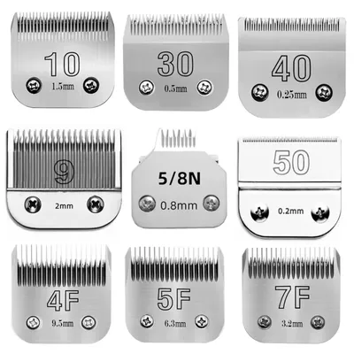 3F,4F,5F,7F # ,10 # ,30 # ,40 # , 50 # Professionelle Haustier-Hundeschneidemaschine, passend für die meisten Andis, Oster A5, Wahl KM Clippers, Tierschneidemaschinen