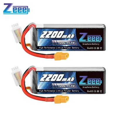 2pcs Zeee 3S 2200mAh Lipo Battery 11.1V 120C with XT60 Plug For FPV Drone Airplane RC Car Truck