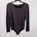 J. Crew Tops | J Crew Black Cotton Blend Long Sleeve Crew Neck Bodysuit. Medium | Color: Black | Size: M