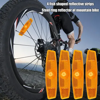 1-4PCS Bike Spoke Reflectors Mountain Bike Warning Spoke Safety Reflector Bicycle Wheel Rim Reflective Clip Light Bike Accessory