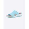 Pantolette JANA, Damen, Gr. 37, blau (eisblau), Textil, sportlich, Schuhe