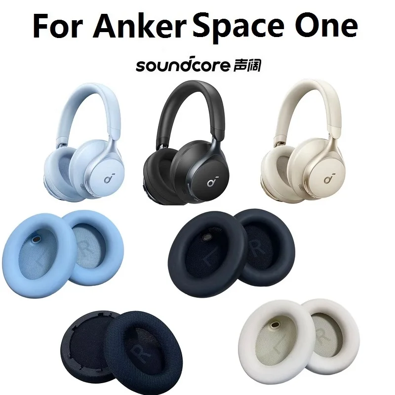 Original Ohrpolster Kissen für Anker Soundcore Space One S1 Kopfhörer Ersatz Spaceone Headset Ohrabdeckungen Ohrenschützer Image