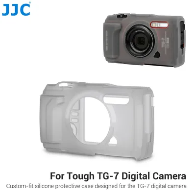 JJC OM SYSTEM OLYMPUS CSCH-128 Silikonjacke für Olympus Tough TG-7 TG7 Kamera Anti-Scratch Kamera Schutzhülle