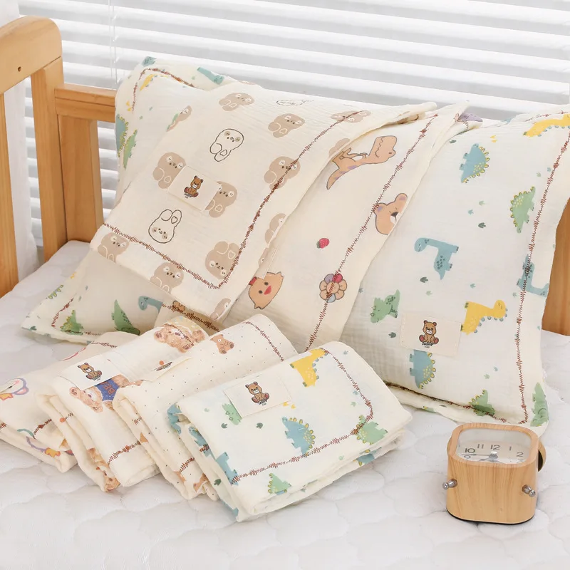 Kinder Gaze Kissen bezug, Kissen Handtuch, Single Strip, Baby Baumwolle, weich saugfähig Klasse eine Bettwäsche Image