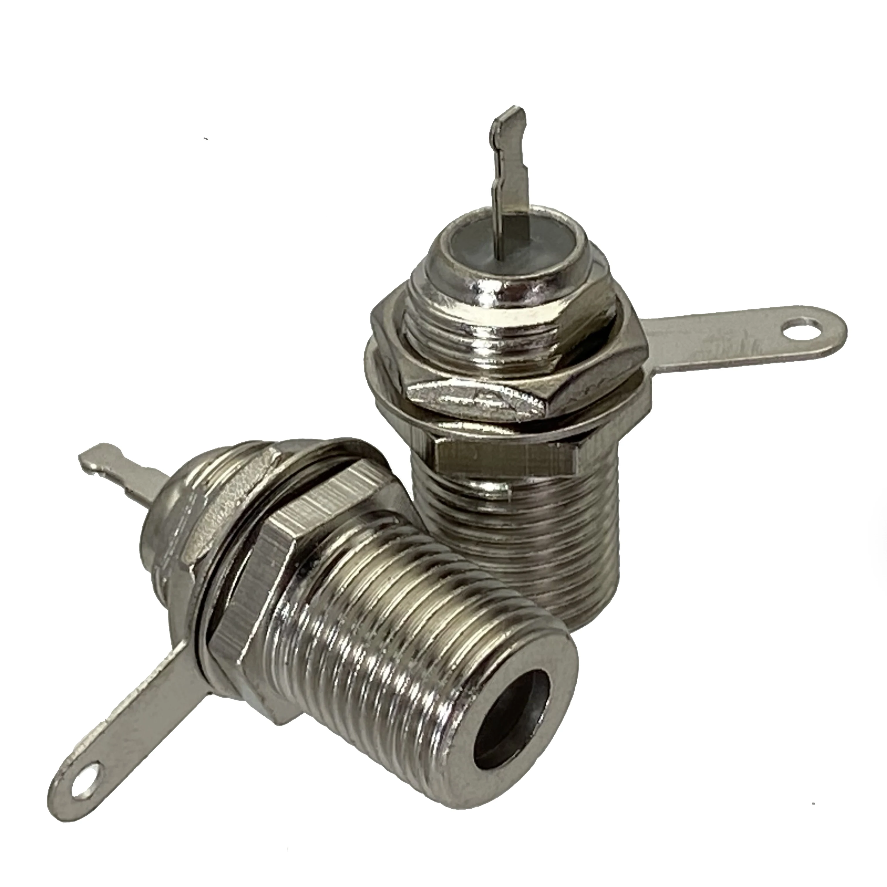 1 Stück Stecker F TV Buchse Mutter Schott Lötbecher Deckmontage gerade Image