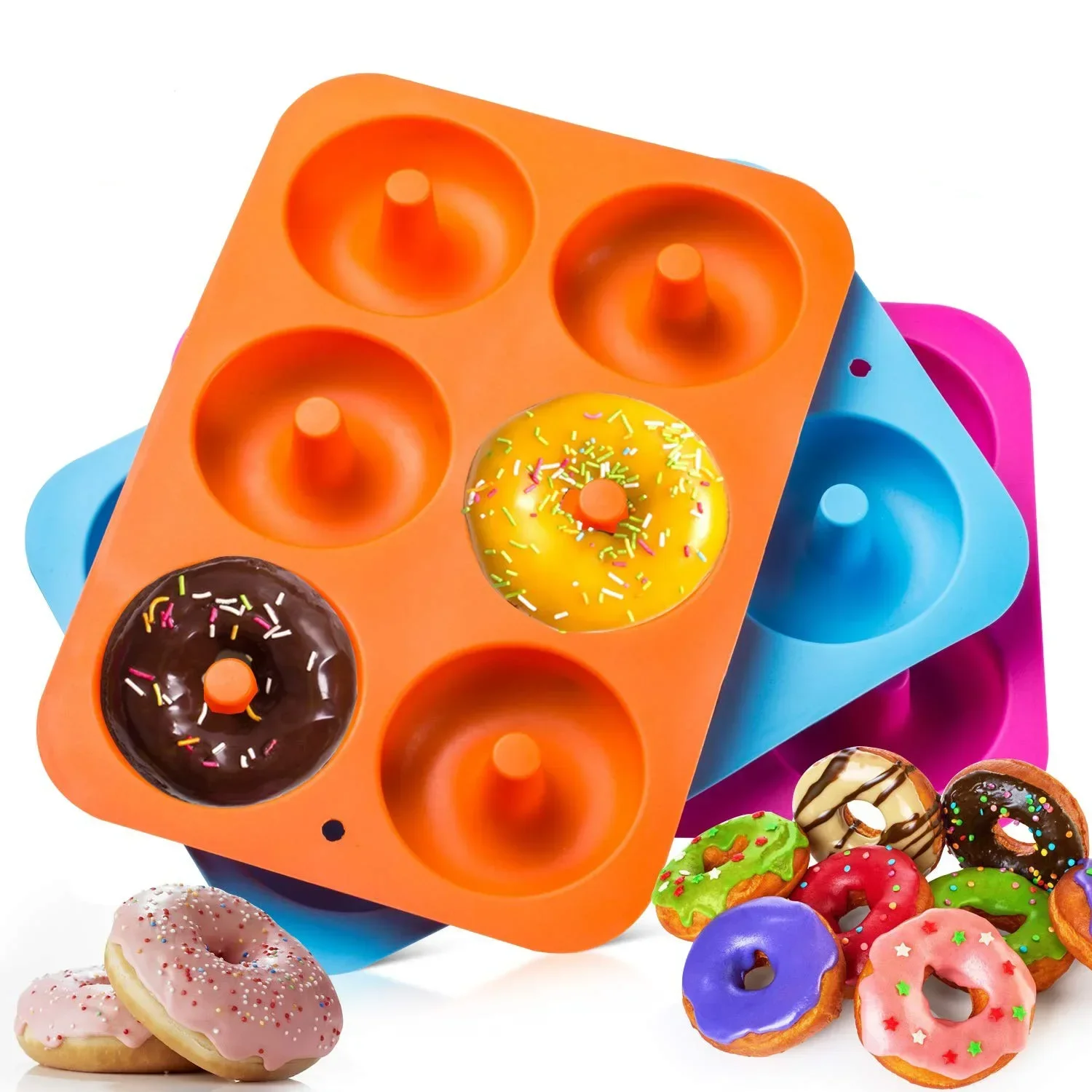 Silikon Donut Form Backform Form Schokoladen kuchen form Brot Gebäck DIY Backblech Donut Dessert Herstellung Kuchen Werkzeuge Image