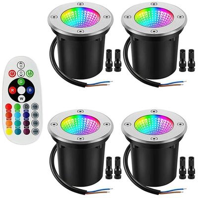 RGB-Untergrundleuchte, 12–24 v Außen-Untergrundleuchte mit 6-W-Drahtanschluss, Farbwechsel, IP67, Image