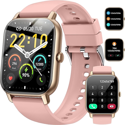 Smart Watch wasserdichte Fitness-Sportuhr P2 Herzfrequenz-Tracker Anruf-Nachrichtenerinnerung Bluetooth-Smartwatch für iOS Android Image