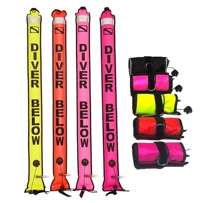 DIVE1.5m*1.5M Buoy Three ways to inflate Safety Inflatable Scuba Diving SMB Surface Signal Marker Buoy Accessory Drop Shipping