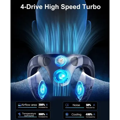 New Neck Air Conditioner Portable Neck Fan Rechargeable Semiconductor Cooling Bladeless Fan Outdoor