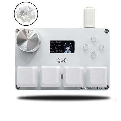 4+4 keys SayoDevice O3C++ OSU Rapid Trigger Magnetic Linear Gateron KS-20 White Switches Keyboard