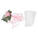 Chair Back Flower Simple Style Attractive Decorative Vivid Beautiful Artificial Flowers with Ribbons for Wedding Decoration Pink