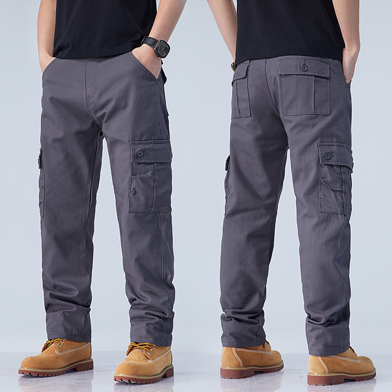 Men's Cargo Pants Trousers Work Pants Buttons Multi Pocket Plain Wearable Outdoor Daily Camping Hiking Fashion Classic Black Army Green