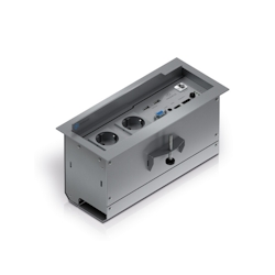 PureLink mediahub On-table Tischanschlussfeld zentral, stahlgrau Image