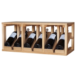 Godello Serie Weinregal aus hellem Kiefernholz Aufsteller 6 Flaschen Image