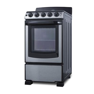 Summit PROEL20SS 20" Electric Stove w/ 4 Burners - Silver, 220V