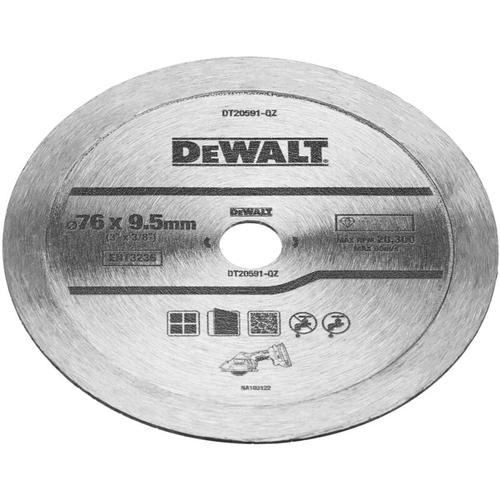 Fliesen-Diamanttrennscheibe 76mm DT20591-QZ - Dewalt