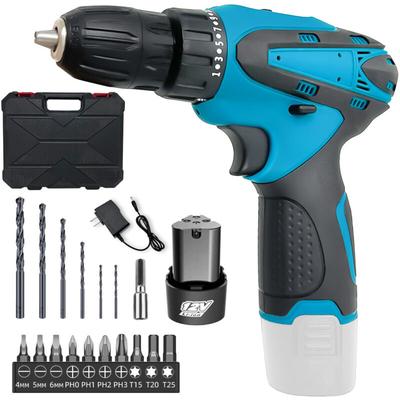 Mawiron - 12V drahtlose Elektrik, Bohrgerät und Treiber-Kit, ausgestattet mit 2-Zoll-Batterie und Image