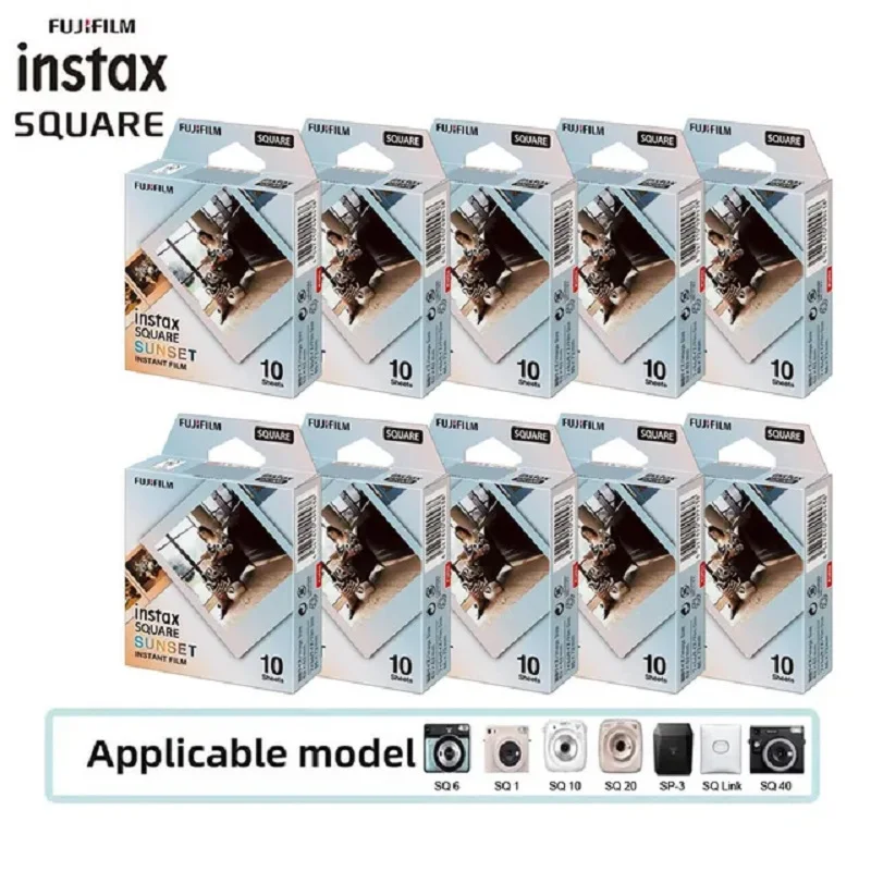 Fujifilm-Papier photo original pour appareil photo instantané Instax, 10-100 feuilles, SQ6 SQ10 SQ20